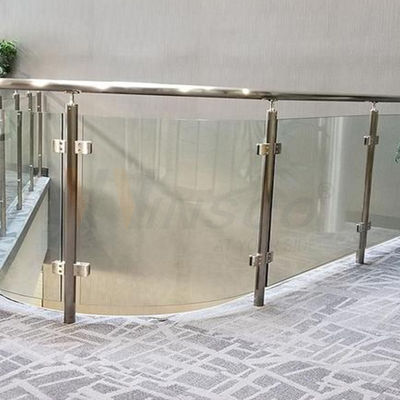 SS 304 316 Satin Mirror Flat Round Bottom Handrail Fittings 45mmx45mmx25mm Quadrado Grampos de vidro de aço inoxidável