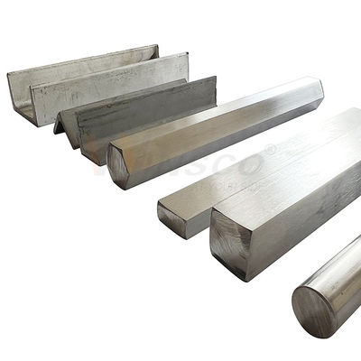 Especificações completas SUS 201 304 316 Rodas de aço inoxidável de grau redondo Suqare Flat Hexagon Angle Channel Shape Stainless Steel Bar