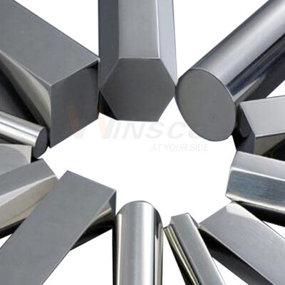 Especificações completas SUS 201 304 316 Rodas de aço inoxidável de grau redondo Suqare Flat Hexagon Angle Channel Shape Stainless Steel Bar