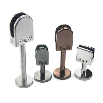 Bracket de grampos para grades de vidro de aço inoxidável - resistente à corrosão com vários acabamentos para painéis de vidro sem quadro