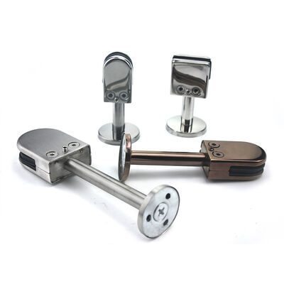 Bracket de grampos para grades de vidro de aço inoxidável - resistente à corrosão com vários acabamentos para painéis de vidro sem quadro