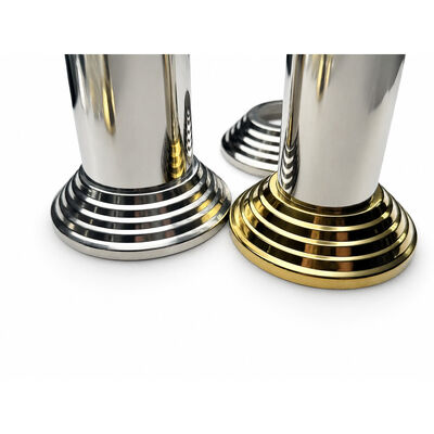 SS 201 304 Peças de estabilizadores de aço inoxidável de prata-ouro Cobertura de base de manobras de aço inoxidável para 19 mm 1 '' 2' 63.5 mm de postes redondos