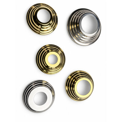 SS 201 304 Peças de estabilizadores de aço inoxidável de prata-ouro Cobertura de base de manobras de aço inoxidável para 19 mm 1 '' 2' 63.5 mm de postes redondos