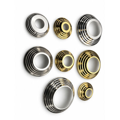 SS 201 304 Peças de estabilizadores de aço inoxidável de prata-ouro Cobertura de base de manobras de aço inoxidável para 19 mm 1 '' 2' 63.5 mm de postes redondos