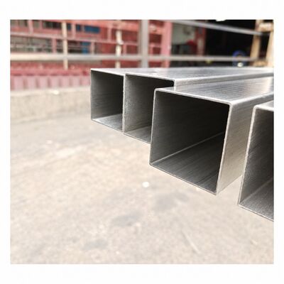 Tubo quadrado de aço inoxidável de 50x50 mm de satinado escovado ASTM A554 nos graus 201, 304, 316