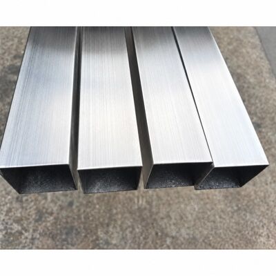 Tubo quadrado de aço inoxidável de 50x50 mm de satinado escovado ASTM A554 nos graus 201, 304, 316
