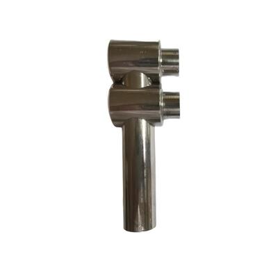 Suporte de Barra Transversal em Aço Inoxidável 304 316 para Tubos de Corrimão Redondos, Furo Cego e Furo Passante