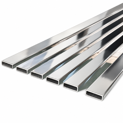30x10mm SUS 304 316 201 8K espelho polido tubo retangular de aço inoxidável para mobiliário de banheiro e decoração