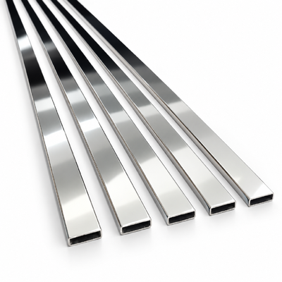 30x10mm SUS 304 316 201 8K espelho polido tubo retangular de aço inoxidável para mobiliário de banheiro e decoração