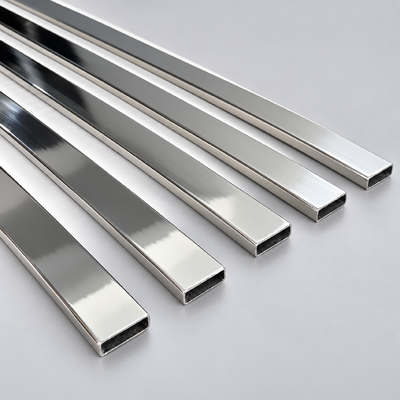 30x10mm SUS 304 316 201 8K espelho polido tubo retangular de aço inoxidável para mobiliário de banheiro e decoração
