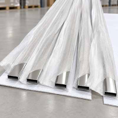 30x10mm SUS 304 316 201 8K espelho polido tubo retangular de aço inoxidável para mobiliário de banheiro e decoração