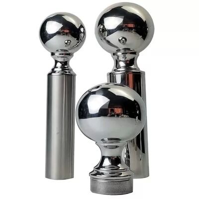 Grau 304 316 Instalações de escada de aço inoxidável 80mm Dia de aço inoxidável Decorativo Balão de barranco Para 50,8mm 2 polegadas tubo redondo