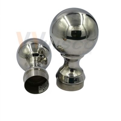 Grau 304 316 Instalações de escada de aço inoxidável 80mm Dia de aço inoxidável Decorativo Balão de barranco Para 50,8mm 2 polegadas tubo redondo