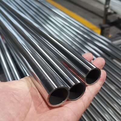 Tubo de Metal Inox de 19 mm TP 201 304 316 Superfície Fosca Espelhada Espessura de Parede 0,4 mm-1,5 mm Tubo Redondo de Aço Inoxidável de 5/8''