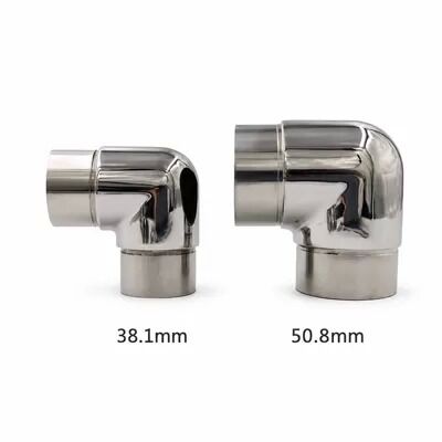 SS201, SS304 e SS316 aço inoxidável 90° Cotovelo curto de mangueira para tubos redondos de 25,4 ∼ 50,8 mm