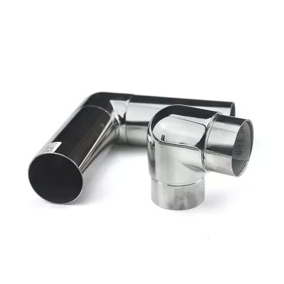 Cotovelo de corrimão curto de aço inoxidável SS201 SS304 SS316 de 90° para tubos redondos de 38,1 mm e 50,8 mm