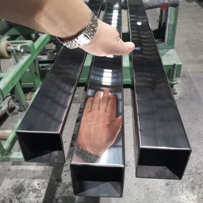 201 304 316 Tubo Soldado Inox 100mmx100mm Grande Tamanho Tubo Quadrado de Aço Inox 1,5 mm-5,0 mm Espessura