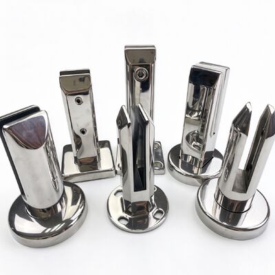 Espigão de Vidro em Aço Inoxidável 304/316 com Acabamento Espelhado/Acetinado/Dourado/Preto para Cercas de Piscina e Guarda-corpos de Vidro - Tamanhos Personalizáveis