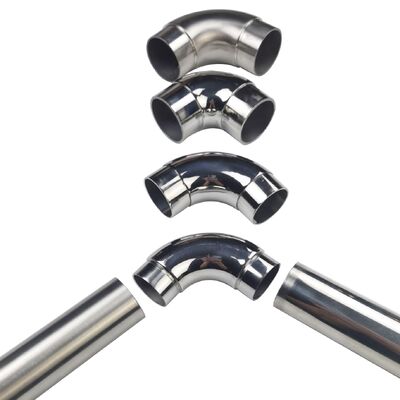Finitura de superfície personalizada 201/304/316 Conector de tubos do cotovelo de aço inoxidável em tamanhos métricos e polegadas