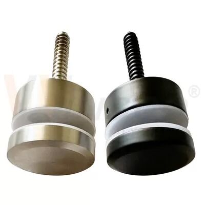 Linha de cabelo preto satinado M10 parafuso publicitário AISI 304 316 aço inoxidável parafuso pin adaptador de vidro adequado para 8mm-12mm 24mm