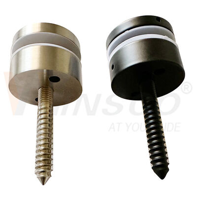 Linha de cabelo preto satinado M10 parafuso publicitário AISI 304 316 aço inoxidável parafuso pin adaptador de vidro adequado para 8mm-12mm 24mm