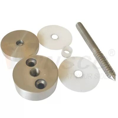 Linha de cabelo preto satinado M10 parafuso publicitário AISI 304 316 aço inoxidável parafuso pin adaptador de vidro adequado para 8mm-12mm 24mm