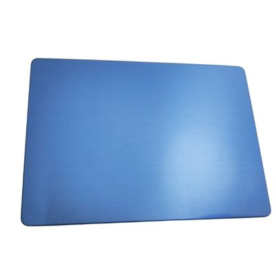 Chapa de Aço Inoxidável SS201 Laminada a Frio PVD Azul Hairline No.4 1220×2440mm 4x8 pés Placa Decorativa de Inox