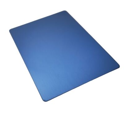 Chapa de Aço Inoxidável SS201 Laminada a Frio PVD Azul Hairline No.4 1220×2440mm 4x8 pés Placa Decorativa de Inox