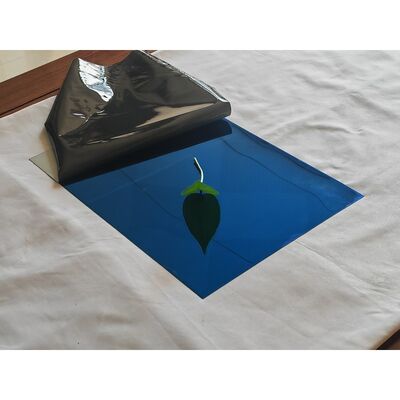 Folha de aço inoxidável revestida com PVD azul safira AISI 201 de 1000 mm x 2000 mm, placa de metal inox espelhada 8K