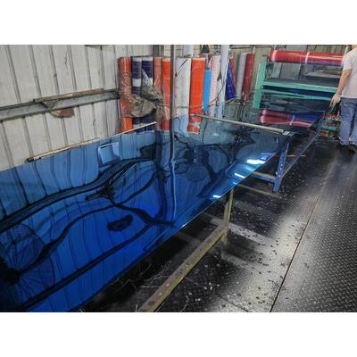 SS 201 Chapa de aço inoxidável laminada a frio 1,2 mm 1,5 mm Safira azul Espelho acabado