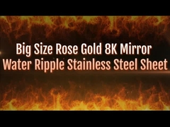 SS 201 chapa de aço de 304 316 Rose Gold Embossed Ripple Stainless