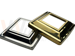 Cobertura de base de balcão de barandilha de aço inoxidável para poste quadrado