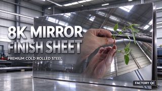 Placa de Inox polida de alta refletividade