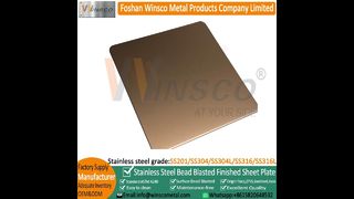 Chapeamento de bronze vermelho escovado Winsco enegrecendo folha de aço inoxidável antiga#metal #viralshort#fypage