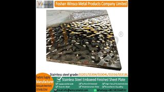 Folhas de aço inoxidável com acabamento em ondulação de água com espelho Suiprise Winsco Metal 8K#mirrormetal#sheet#plate