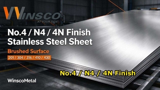 Folhas de aço inoxidável Winsco Metal No.4 Acabamento | Folha escovada N4 4N 201 304 316 410 430