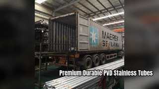 Tubos decorativos de aço inoxidável de cor PVD premium