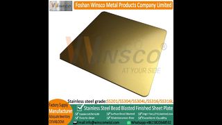 Winsco Gold Bead Blasted Titanium SS Bead Blasted Aço inoxidável